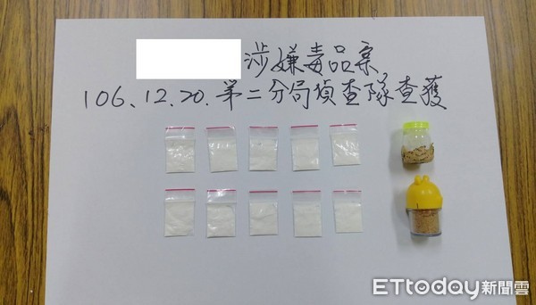 ▲警方在徐女皮包起獲安非他命等毒品。（圖／記者林悅翻攝）