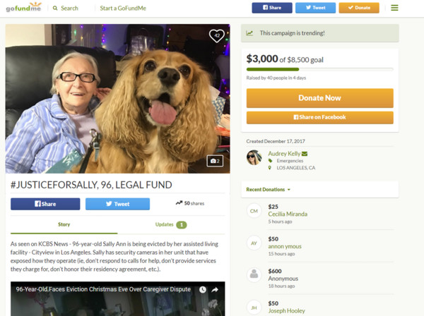 ▲ 奧黛麗為母官司費用成立募款網站。（圖／翻攝自gofundme）