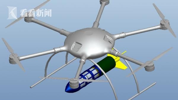 ▲▼中國航天科工二院二部研發無人機滅火系             。（圖／翻攝自看看新聞）