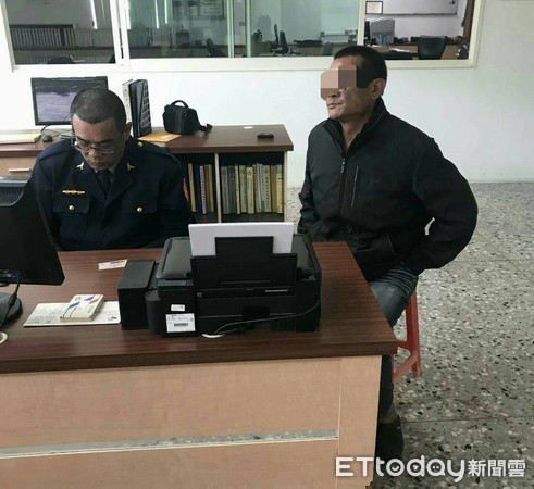 ▲台南市警學甲分局將富派出所，緝獲43歲賴姓竊嫌到案。（圖／記者林悅翻攝）