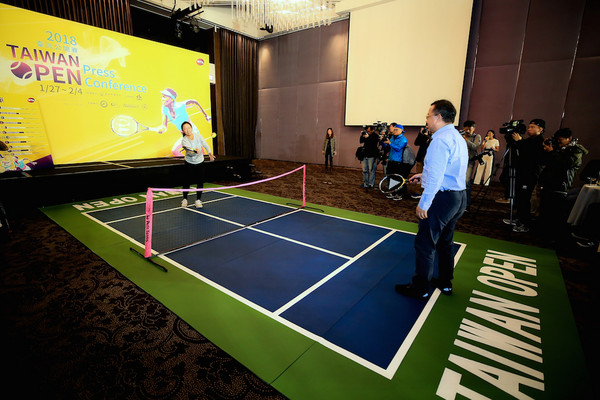 ▲WTA台灣公開賽移動式迷你網球場。（圖／WTA台灣公開賽提供）