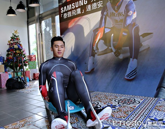 ▲連德安，台灣無舵雪橇運動員。（圖／記者張克銘攝）