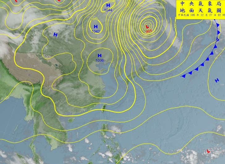 天氣圖。（圖／氣象局）