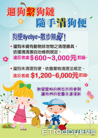 ▲未清狗便 最高罰6000元。（圖／翻攝自台南市環保局）