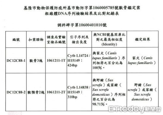 ▲被質疑是豬骨！300隻狗遭宰殺丟基隆　鑑定結果出爐：是狗骨。（圖／基隆動保所授權提供）