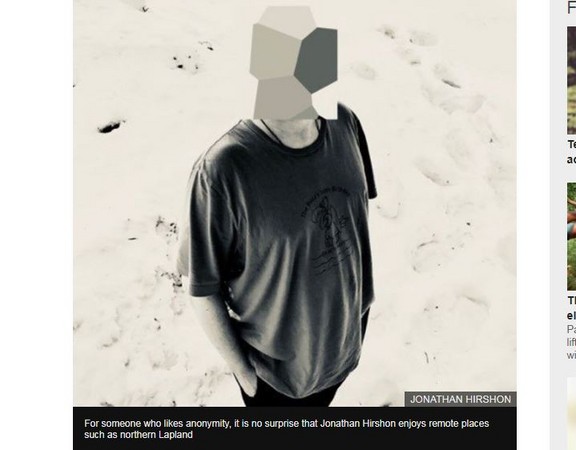 ▲▼ 從事公關業的赫尚（Jonathan Hirshon）用「匿臉」的方式向世界表達隱私。（圖／翻攝自BBC）