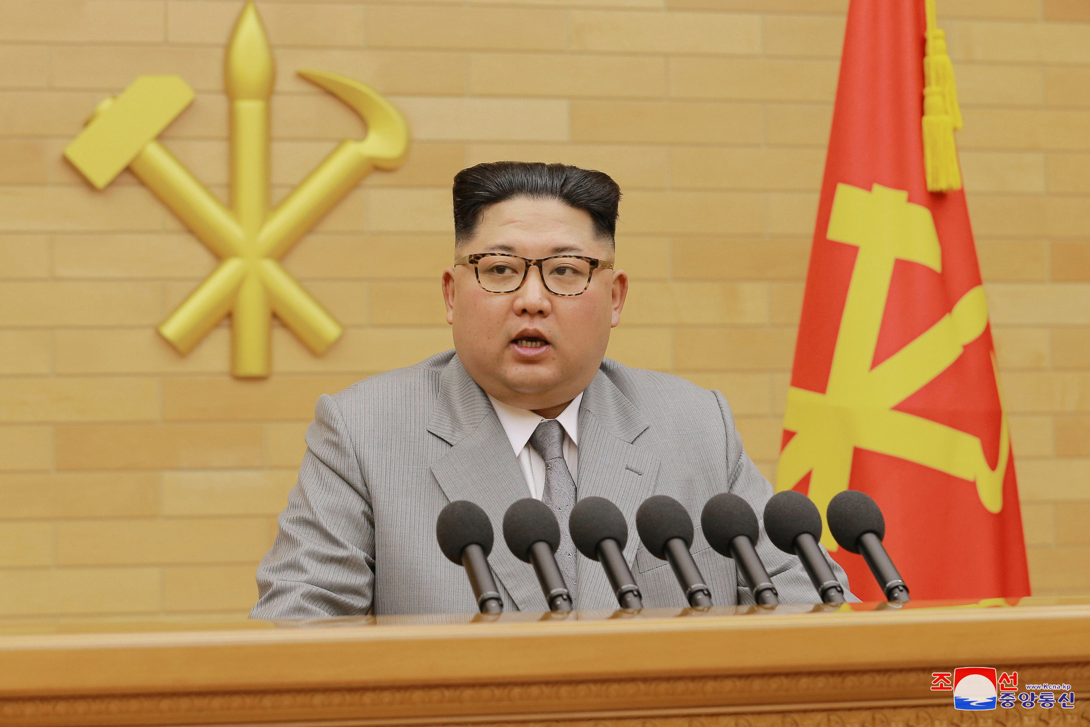 ▲北韓領導人金正恩元旦新年演說。（圖／路透社）