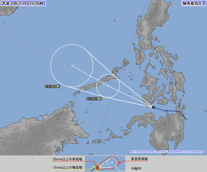 天氣圖。（圖／翻攝日本氣象廳網站）