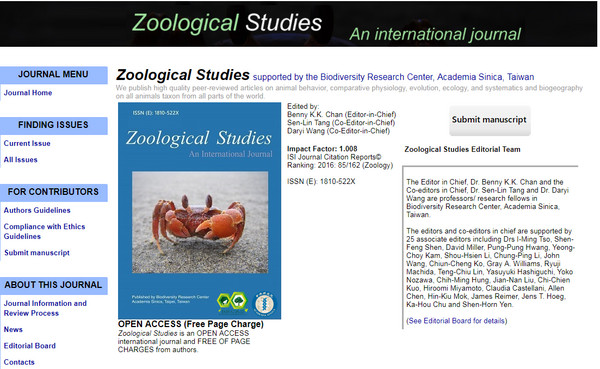 ▲▼近日在Zoological Studies科學期刊上，橫琴粵溪蟹的名字首次在世界上亮相。（圖／翻攝自科學期刊網站）