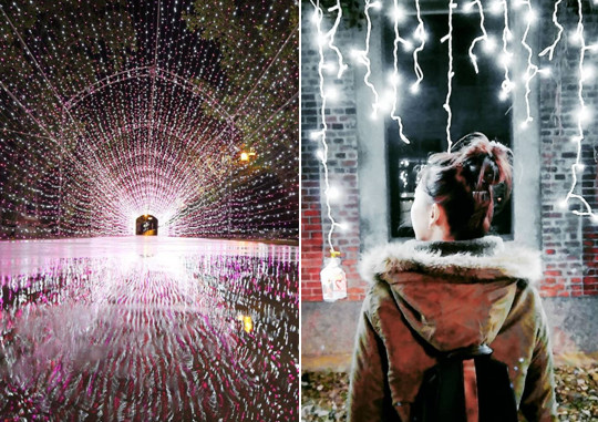 ▲▼2017淡水海關碼頭燈海節成熱門打卡景點。（合成照／新北市文化局、EAN的世界大旅攝、cherry.kao提供）