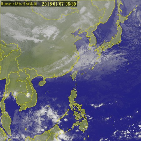 鋒面挾雨撲台，8日起氣溫暴跌剩8度。（圖／中央氣象局）