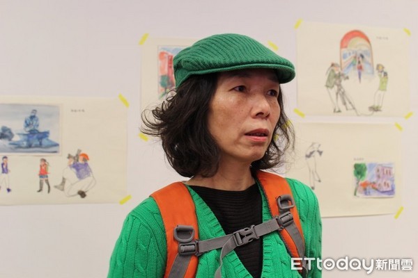 圖四：58歲的藝術家廖桂明進入世新全媒體學士學位學程進修，突破自我框架。（圖／世新大學提供）