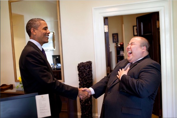 ▲李蓋瑞在推特上放上與歐巴馬握手合照。（圖／翻攝自李蓋瑞推特）