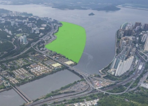 ▲▼香港政府預計在馬料水填海造陸60公頃。（圖／翻攝自香港土拓署）