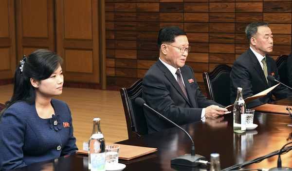 ▲▼北韓牡丹峰樂團團長玄松月代表參加兩韓會談。（圖／達志影像／美聯社）