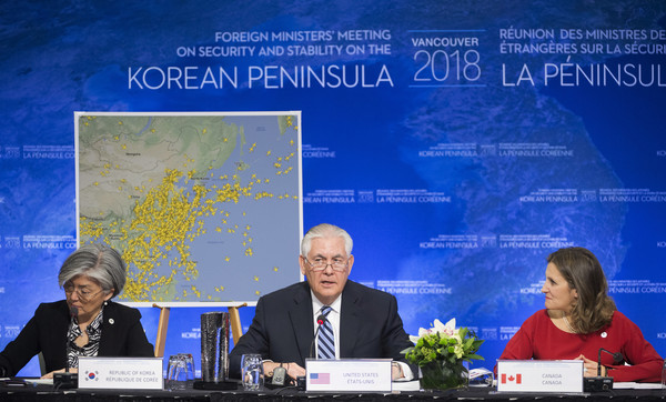 ▲提勒森出席「朝鮮半島安全穩定外長會議」。（圖／達志影像／美聯社）