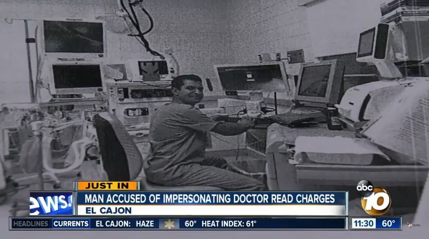 假醫師在醫院內混了一個月沒人發現（圖／翻攝自YouTube／ABC 10 News）