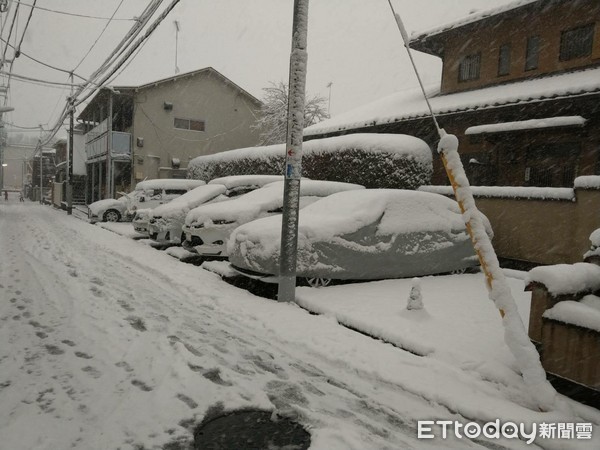 ▲▼22日東京武藏野市下雪情況。（圖／網友patty授權提供）