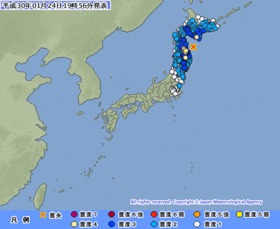 ▲▼日本青森縣外海6.2地震。（圖／翻攝自日本氣象廳）