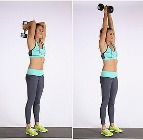 ▲如果家中沒有啞鈴也沒有關係，裝滿水的寶特瓶也可以。（圖／翻攝自pinterest）