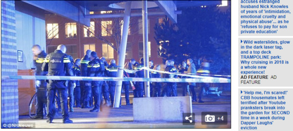 ▲ 阿姆斯特丹市中心發生槍擊案，造成一名摩洛哥裔少年死亡。（圖／翻攝自Daily Mail）