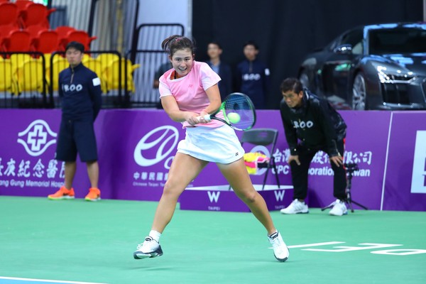 ▲混血葛藍喬安娜代表台灣出賽。（圖／WTA台灣賽提供）