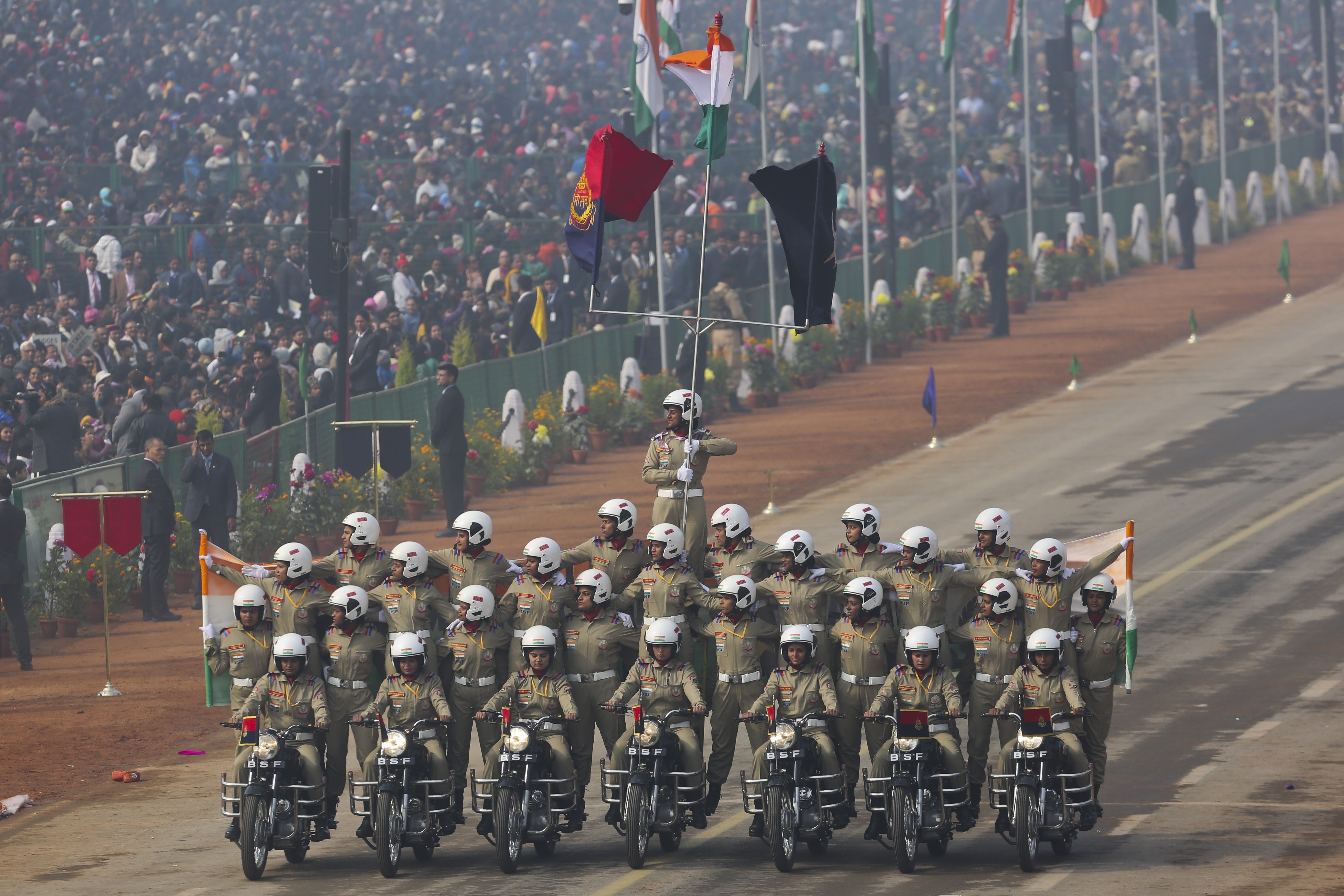 印度1月26日喜迎共和國成立69周年紀念，首都新德里照例舉行盛大的慶祝和閱兵式，東盟10國領導人皆出席。（圖／達志影像／美聯社）