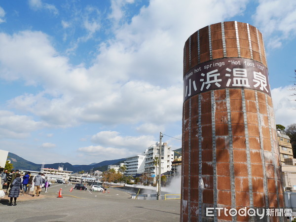 ▲島原小濱足湯。（圖／記者彭懷玉攝）