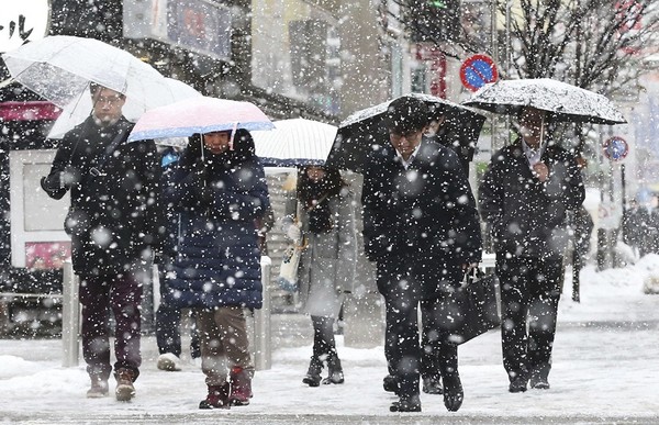 ▲▼東京下雪。（圖／達志影像／美聯社）