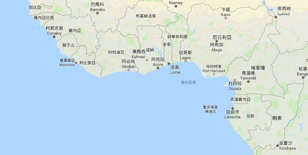 ▲▼幾內亞灣海盜猖獗。（圖／翻攝自GOOGLEMAP）