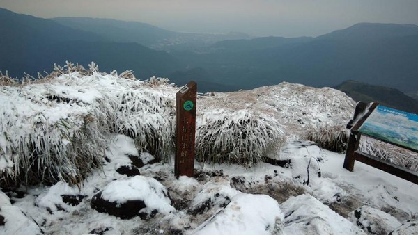 ▲七星山雪景。（圖／陽明山保育志工阿家提供）