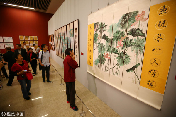 ▲▼香港國學大師饒宗頤、饒宗頤百歲藝術展在國家博物館開幕。（圖／記者高敏鳳攝）