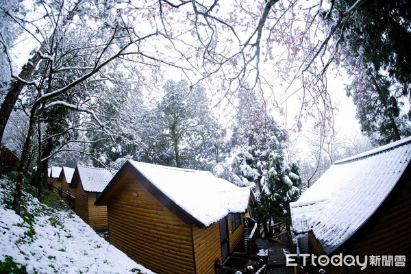 ▲▼宜蘭明池國家森林遊樂園，明池湖，雪景，下雪，寒流。（圖／記者徐文彬攝）