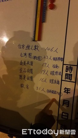 ▲▼統帥住客106,散客10，都先安置在福康飯店，統帥2櫃檯人員失蹤 。（圖／網友提供）