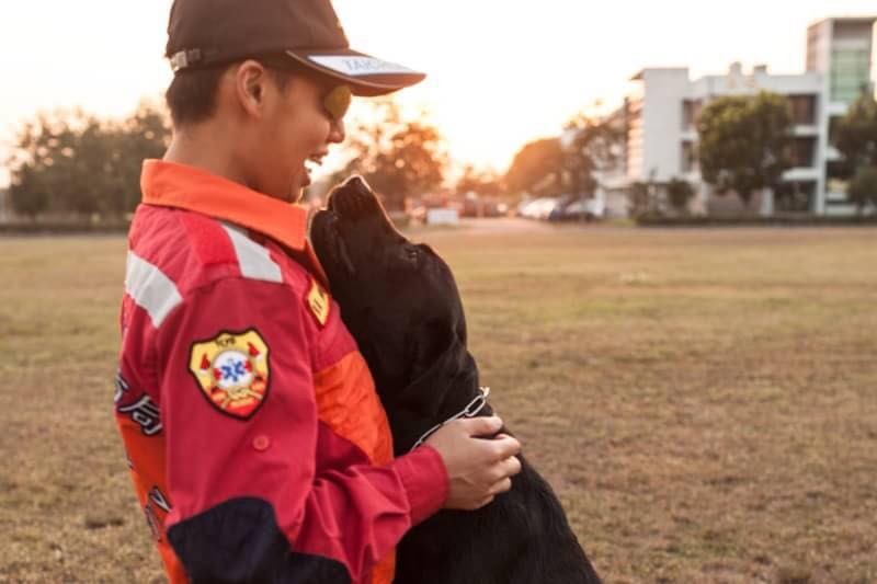 台中市搜救犬。（圖／翻攝林佳龍臉書）