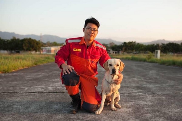 台中市搜救犬。（圖／翻攝林佳龍臉書）