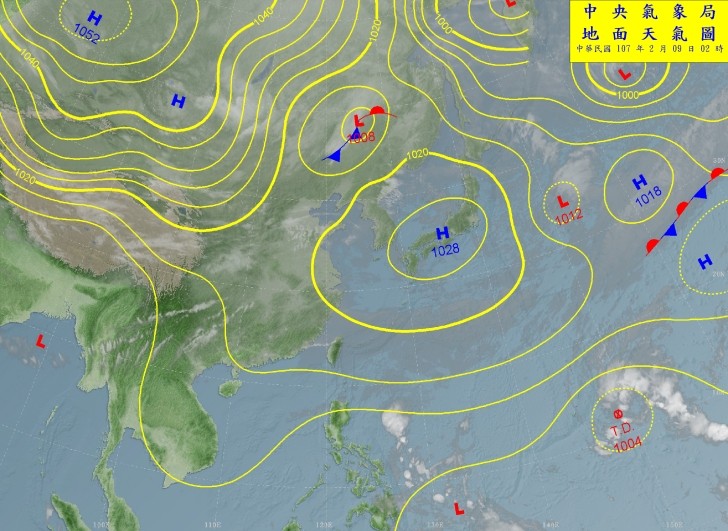 天氣圖。（圖／氣象局）