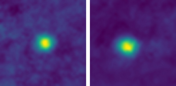 ▲▼「新視野號」於2017年底拍攝到2012 HZ84（左）和2012 HE85（右）天體照，打破紀錄。（圖／翻攝自NASA）