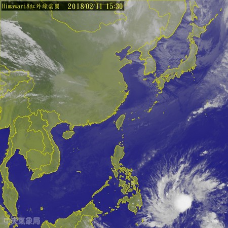 ▲▼第２號颱風三巴生成，衛星雲圖。（圖／氣象局提供）