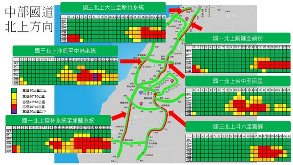 ▲▼春節連假國道路況預測。（圖／高公局提供）