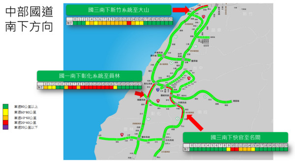 ▲▼連假首日，國道交通預估。（圖／記者賴文萱攝）