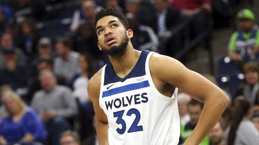 ▲▼灰狼，唐斯（karl-anthony towns）。（圖／達志影像／美聯社）