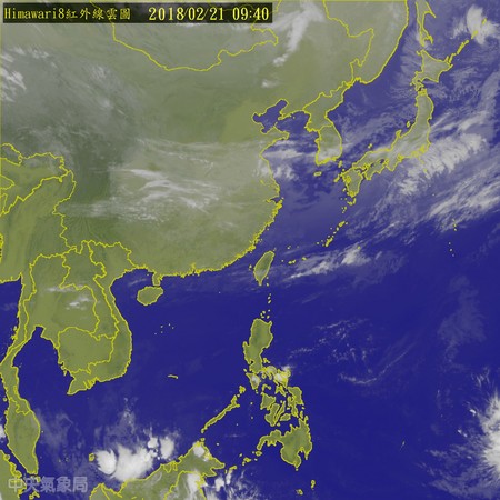 今日全台降溫，北部濕涼到周五，周末回溫。（圖／中央氣象局）