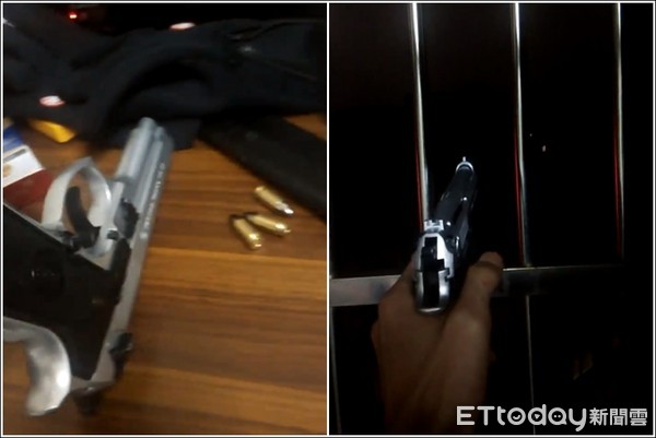 ▲新竹一名男子在網路上炫耀改造手槍，還開槍測試。（圖／翻攝臉書畫面）