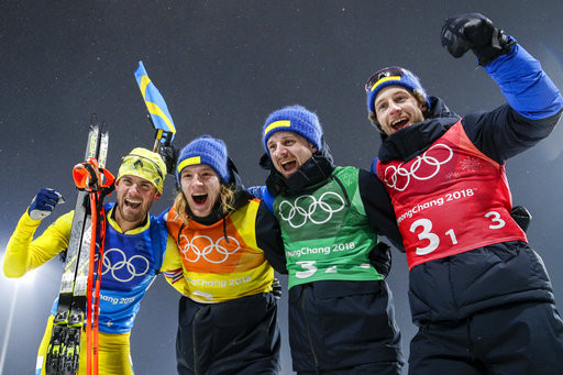 ▲▼      瑞典拿下平昌冬奧冬季兩項男子接力金牌       。（圖／達志影像／美聯社）