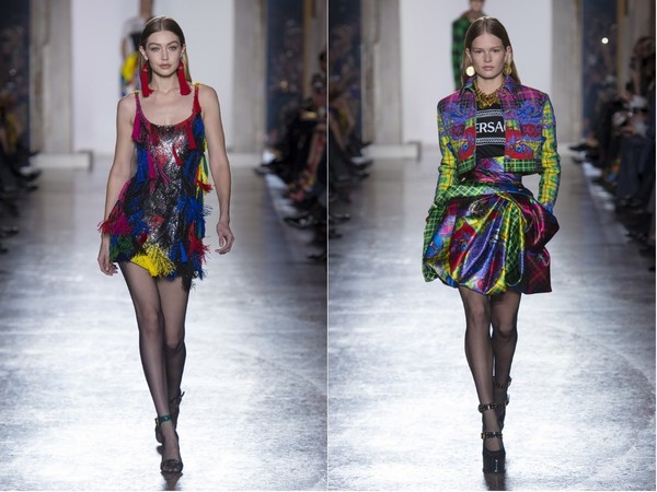 ▲米蘭時裝周／Versace找來兩世代超模尬場。（圖／翻攝自Vogue.com）