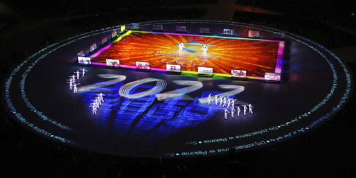 ▲張藝謀執導的「北京8分鐘」完美演出，歡迎世界朋友參加2022北京冬奧會。（圖／達志影像／美聯社）