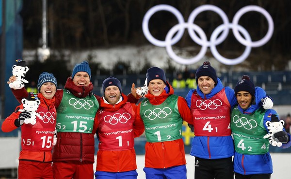 ▲挪威拿下越野滑雪男子團體短距離金牌。（圖／路透社）