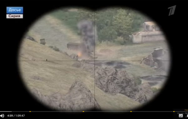 ▲▼ 俄羅斯國營電視公司第一頻道報導敘利亞戰爭時，誤用電玩遊戲片段。（圖／翻攝自Youtube）