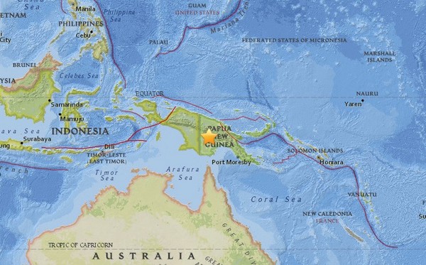 ▲▼巴布亞紐幾內亞地震。(圖／翻攝自USGS)